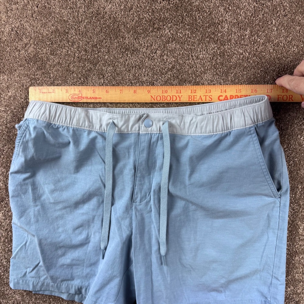 Chubbies Everywear Shorts Mens Large Light Blue Elastic Waist Mesh Liner Snap - Picture 3 of 9